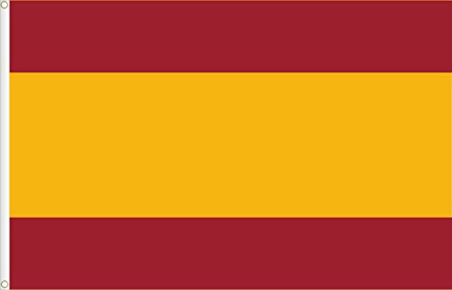 BANDERA DE ESPAÑA LISA S/E. RASO PREMIUM. TAMAÑO GRANDE 150X90 CM