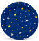 PAW - Piatti Carta Compleanno (18 cm) I 10 Pezzi I Piatti Usa e Getta - Stelle, Blu Scuro I Piatti di Carta per Feste, Vacanze, Matrimoni I 100% Biodegradabile I Colore: Starlit Sky (dark blue)