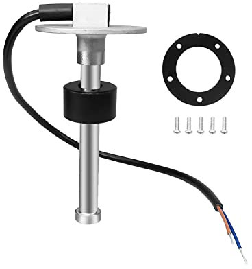 Fuel Sending Unit 0-190ohms 5 (125mm) for Marine Boat Truck Car, Stainless Steel Boat Fuel Tank Sender Marine Fuel Gauge Sending Unit Fuel Water Level Sensor