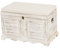 Mendler Holztruhe T356AM, Sitzbank Aufbewahrungstruhe, Shabby-Look Vintage 50x76x45cm - weiß