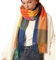 Bakicey Damen Schal XXL Warm Weich Strickschal Karo Winterschal Herbstschal Wolleschal Frauen Deckenschal Halstuch Scarf Poncho Cape (Gelbwurz Grün)