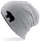 Huuraa Mütze Bär Silhouette Geschenk Heather Grey Bär Accessoire