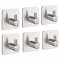 Ganci Adesivi Bagno Cucina 6 Pezzi Argento, Ganci per Accappatoio Bagno, Porta Asciugamani Bagno Adesivo, Appendino da Muro in Senza Forare