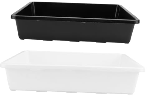KONTONTY Lot De 2 Bacs À Eau en Plastique Anti-Fuite pour Pots De Fleurs