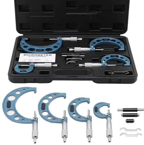 Outside Micrometer Set, External Measuring Caliper, 0.0001 High Precision
