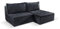 Kaiser Möbel, Sofa mit schlaffunktion, mit Bettkasten, Schlafsofa Bohoo, Designer Sofa, Modern Design Couch, Polsterecke, Freistehend, Stoff Raven Graphit Rechts