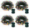 ZAIYW 4 Pack Christmas Battery Fairy Lights, 7M 70 LED String Lights Dark Green Wire with Auto Timer 8 Modes, Christmas Tree Lights for Indoor Outdoor Christmas Party Garden Decor (Multicolor)