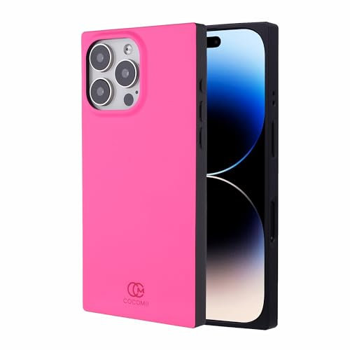 Cocomii - Rectangle Case Compatible with iPhone 14 Pro Max - Compatible with MagSafe, Solid Color, Fashionable Hues, Matte, Magnetic Phone Case for iPhone 14 Pro Max 6.7 inch, Neon Pink