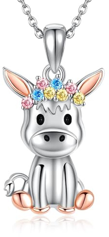 JERWLI Tier-Halskette für Damen 925 Sterlingsilber Tierschmuck Geschenkidee für Frauen