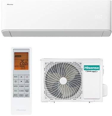 Hisense Uni Air Climatizzatore 9000 Btu, 57dB(A), R32, Tecnologia inverter, Air Purification, Self-Cleaning, Timer, Oscillazione automatica, WiFi, Nuovo Modello 2025, A+++/A++