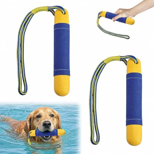 2 Stück Hundespielzeug Schwimmender Hundedummy, 25cm Wasserspielzeug | mit Nylon Rope Hundespielzeug Wasser Hundetraining Spielzeug für Wurf- und Apportierspiele Interaktives