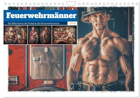 Feuerwehrmänner (Wandkalender 2025 DIN A4 quer), CALVENDO Monatskalender: Mit seinem markanten Aussehen, seiner unerschütterlichen Stärke und einem ... des modernen Retters. (CALVENDO Menschen)