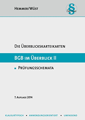 Karteikarten BGB im Überblick II