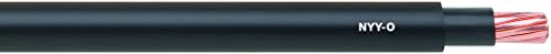 Lapp 15500023 NYY-J - Cable de alimentación (10 m, 4 x 1,5 mm², retardante de llama con conductor de protección, GN/GE I, cable de corriente de alta intensidad para exteriores e interiores, cable de