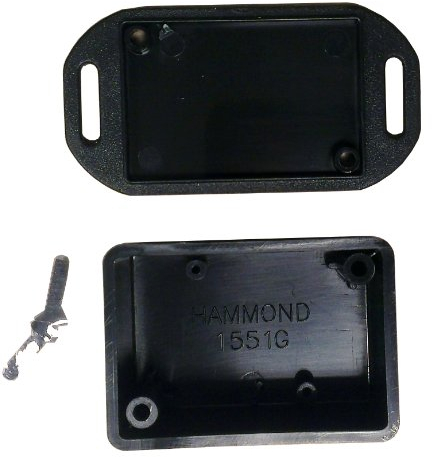 Hammond Electronics 1551GFLBK-HAMMOND 1551GFLBK Euro-Gehaeuse 50 x 35 x 20 ABS Schwarz, 5 Stück