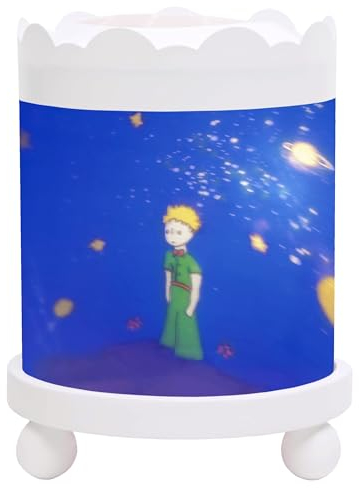 Trousselier 43M30W Lampada da Comodino con Proiettore Girevole Motivo Il Piccolo Principe, Bianco