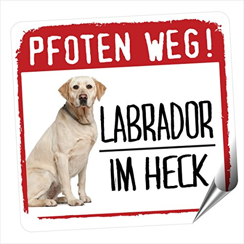 siviwonder Labrador Pfoten Weg Kleiner Auto Aufkleber Hundeaufkleber REFLEKTIEREND Reflective Labby