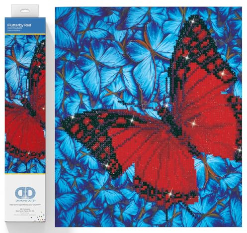 DIAMOND DOTZ Painting, Beginner Kit, Red, 30.5 x 30.5cm DD5.020
