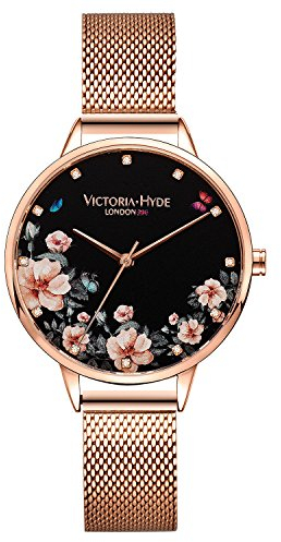 VICTORIA HYDE Mode Élégant Montres Femmes Or Rose Acier Inoxydable Montre Bracelet à Quartz Analogique Etanche