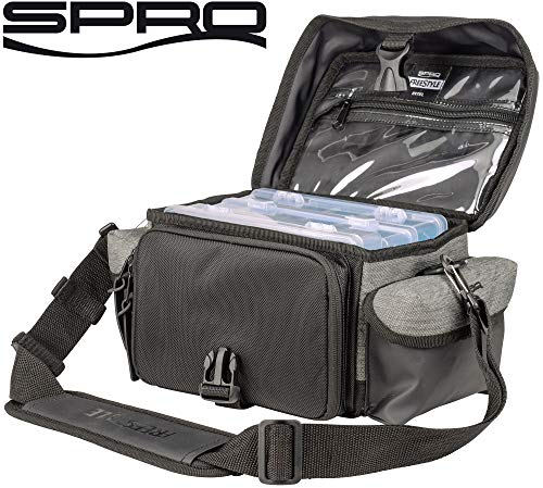 Spro Freestyle Side Bag 20x17x13cm - Kunstködertasche für Wobbler, Gummifische & Jigs, Angeltasche, Ködertasche, Tackletasche
