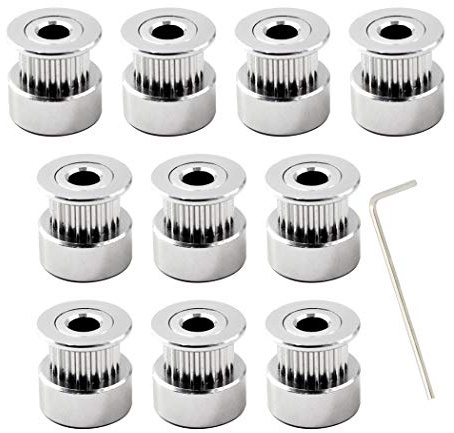 Pulley 16 Teeth 6mm Bohrung For 6mm Zahnriemen zahnriemenscheibe Für 3D-Drucker Zubehör Packung mit 10 (Schraubenschlüssel enthalten)