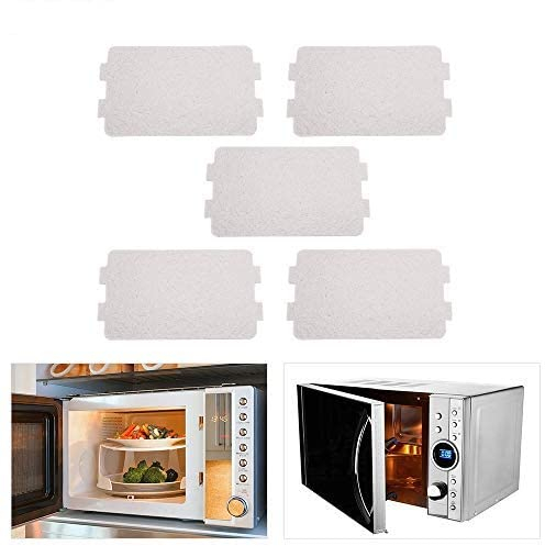 Duokon Placa Mica microondas Universal Horno de microondas Hoja de Placa de Mica Reemplazo de la Cubierta de la guía de Ondas de microondas Accesorio de reparación (5 Piezas)