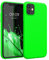 kwmobile Hülle kompatibel mit Apple iPhone 11 Hülle - weiches TPU Silikon Case - Cover geeignet für kabelloses Laden - Neon Grün