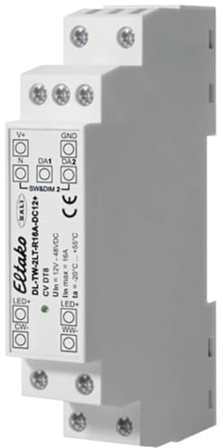 Eltako DALI-LED-Dimmer 16A für Hutschiene tuneable white DL-TW-2LT-R16A-DC12+