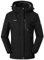 donhobo Damen Jacken Fleecejacke Winterjacke Wasserdicht Atmungsaktiv Verdickt Warm Winddicht Softshelljacke Outdoor Funktionsjacke (Schwarz, M)