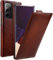 STILGUT UltraSlim kompatibel mit Samsung Galaxy Note 20 Ultra Hülle aus Leder - Samsung Note 20 Ultra Flip Case, Klapphülle, Handyhülle, Lederhülle - Cognac Antik