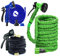 Garden Hose Pipes Expandable 75FT Expanding Magic Water Hosepipe for Garden with 7 Function Spray Gun Nozzle & 3/4, 1/2 Fittings Flexible Extra Strength Watering Hose Lightweight Easy Storage-Green