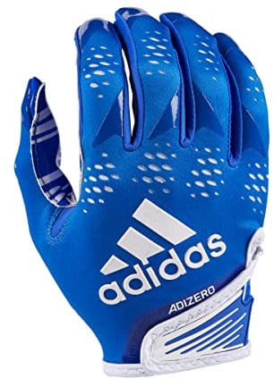 adidas Adizero 12 Football Receiver Gloves, Royal/White, Large