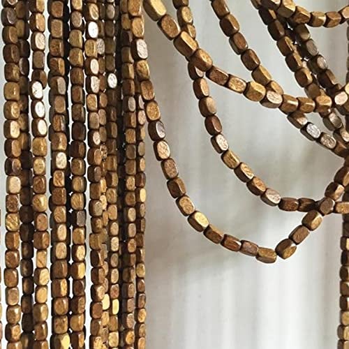 Beads Curtain Doorways Privacy Wooden Bamboo, Room Divider String Curtains, Door Partition Beaded Curtains Boho for Closet Curtains, Interior Party Wedding Bedroom Hallway Window Hanging Decoration