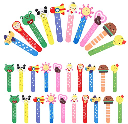 30 bunte Tiere Lesezeichen Kinder aus Holz, Niedliche Tier Lesezeichen für Kinder Bunte lustige Liebhaber aus Holz als Geschenk für Taufe Mitgebsel Party Geburtstag