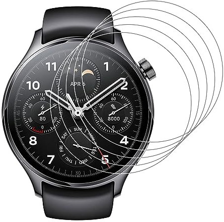 NEW'C 5 Pezzi, Pellicola Prottetiva per Xiaomi Watch S1 Pro, Vetro Temperato, Senza Bolle, Durezza 9H, 0,33mm Ultra Trasparente, Ultra Resistente