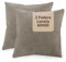 SONIT - Federe Cuscini Divano 60x60 - Copricuscini Per Divano Salotto e Camera - 2 Pezzi 60x60 cm - Copri Cuscino Made In Italy - Federe Cuscini Tortora