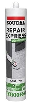 Repair express crépi - Enduit acrylique - Soudal - Cartouche de 290 ml Blanc