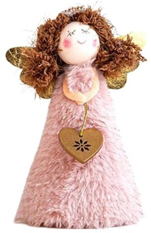 Angel Tree Topper - Soft Plush Fabric Angel Doll Tree Decoration | 14cm/5.5inch Fabric Angel Doll, Funny Tree Toppers for Tree Holiday Tabletop Decor Shareed