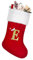 NIBESSER Weihnachtsstrümpfe mit Initialen Rot Klassische Flanell Nikolausstrumpf Buchstabe Christmas Stocking 38 cm Hängende Ornamente Weihnachtssocken Kamin Nikolausstiefel mit Letter E