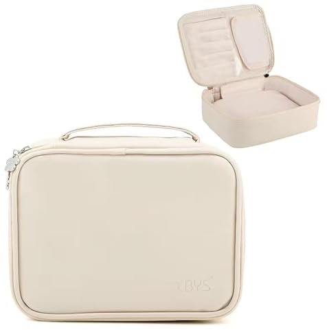 Trousse de Maquillage étanche Trousse de beauté Trousse de Maquillage de Voyage pour Femmes avec Porte-pinceaux et Pochette détachable