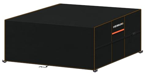 HEIMUNI Garden Furniture Covers with Air Vent, 190x140x70cm Outdoor Garden Table Cover Rectangular Patio Furniture Covers Waterproof 420D Oxford, Rattan Garden Furniture Set Cover for Table/Chair/Sofa