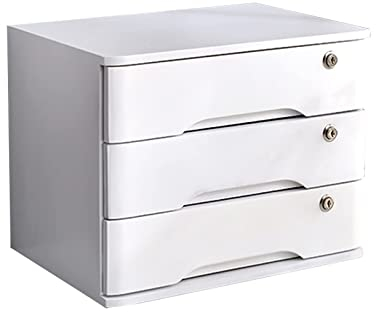 Schreibtisch Schubladenbox - Schreibtisch Aktenschrank - Schreibtisch Organizer, Aktenschrank Aus Holz, Mit Schloss-Aufbewahrungsschrank, Bürobedarf A4 Quittungsakten-Organizer-Box ( Color : A , Size