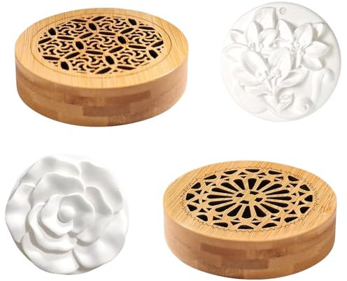 Thoquene 2 Stück Duftsteine für Ätherische Öle, Diffuser mit Duftstein, Stein Diffusor