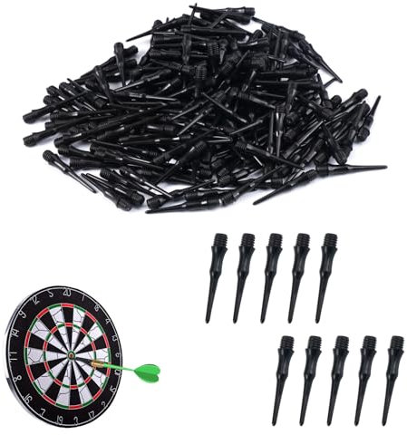 200 Pièces Embout Flechette Pointe Plastique 2ba, Remplacer Flechette Pointe Plastique, Pointes de Fléchettes en Plastique Souple de Qualité Supérieure, Idéales pour Débutants Amateurs Fléchettes