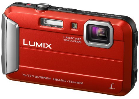 Panasonic Lumix DMC-FT25 Tough Digital Camera 16.1 MP with 8x Intelligent Zoom 2.7-Inch LCD Red (Renewed)