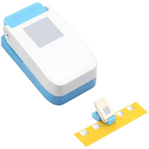Briefmarkenstanzer Quadrat Stamp Puncher, Professioneller Motivstanzer für Bastelprojekte und Geschenkverpackung, Präziser Papierstanzer für Etikettenherstellung und Kartenbasteln, 2.5 cm Quadratform