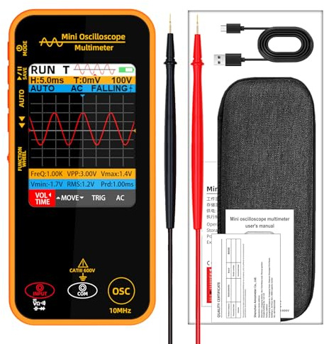 Multimetro digitale con oscilloscopio leggero da 350 g con campionamento in reale da 48 / s per lo sviluppo prototipi Multimetro digitale con oscilloscopio da laboratorio didattico
