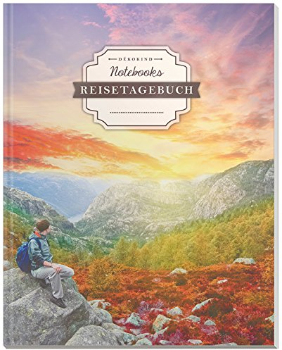DÉKOKIND Reisetagebuch: DIN A4, 100+ Seiten, Register, Vintage Softcover | Auch als Abschiedsgeschenk | Motiv: Auslandsreise