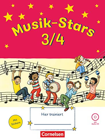 Musik-Stars - Grundwissen - 3./4. Schuljahr: Übungsheft mit Lösungen und Audio-CD