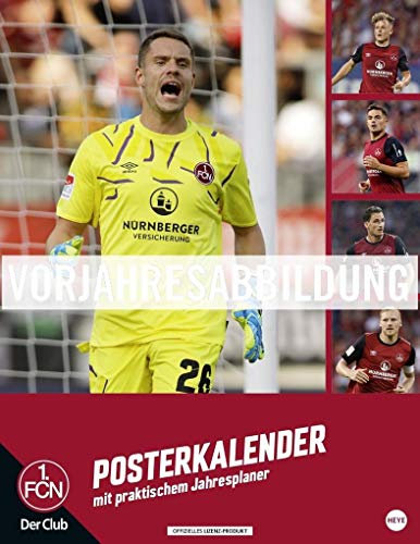 1. FC Nürnberg Posterkalender. Wandkalender 2020. Monatskalendarium. Spiralbindung. Format 34 x 44 cm